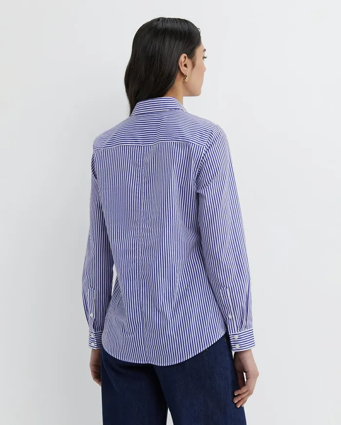 Women Sportscraft Shirts Stripe Lily Voile Shirt Bluewhite