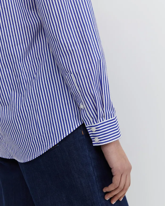 Women Sportscraft Shirts Stripe Lily Voile Shirt Bluewhite