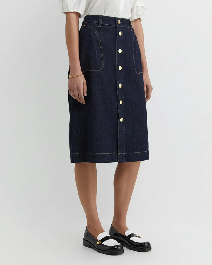 Women Sportscraft Skirts Nili Stud Skirt Denim