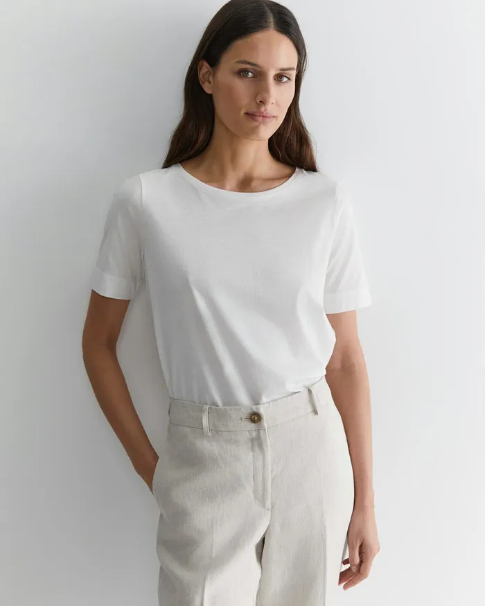 Women Sportscraft Tops and Tees Mercerised Cotton Tee White