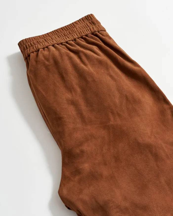 Women Suede Track Pant Cognac Billy Reid Bottoms