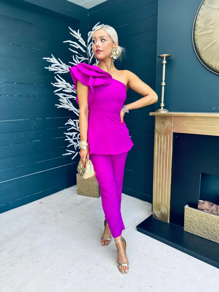 Women Suits and Blazers Canella Lane Addison Occasion 2 Piece Orchid