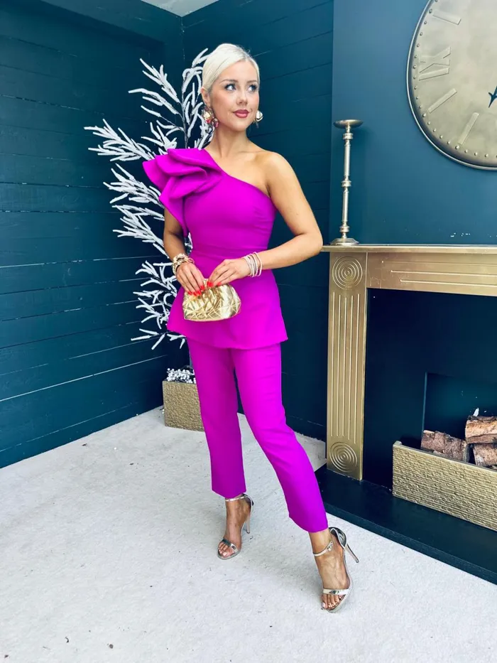 Women Suits and Blazers Canella Lane Addison Occasion 2 Piece Orchid