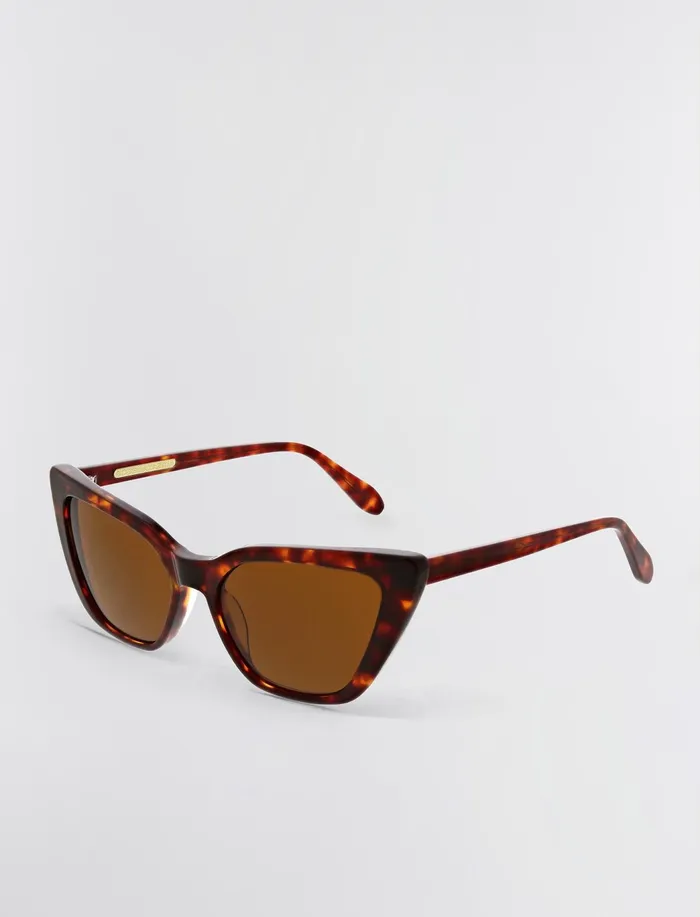 Women Sunglasses BCBG Kendall Cat Eye Sunglasses Brown Demi