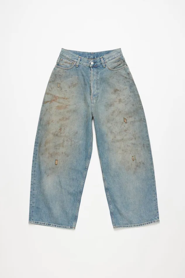 Women Super Baggy Fit Jeans 8211 2023 Mid Blue Acne Studios Jeans