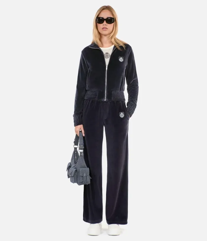 Women Sweatshirts THE KOOPLES Black Velvet Tracksuit Trousers