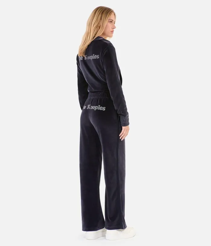 Women Sweatshirts THE KOOPLES Black Velvet Tracksuit Trousers