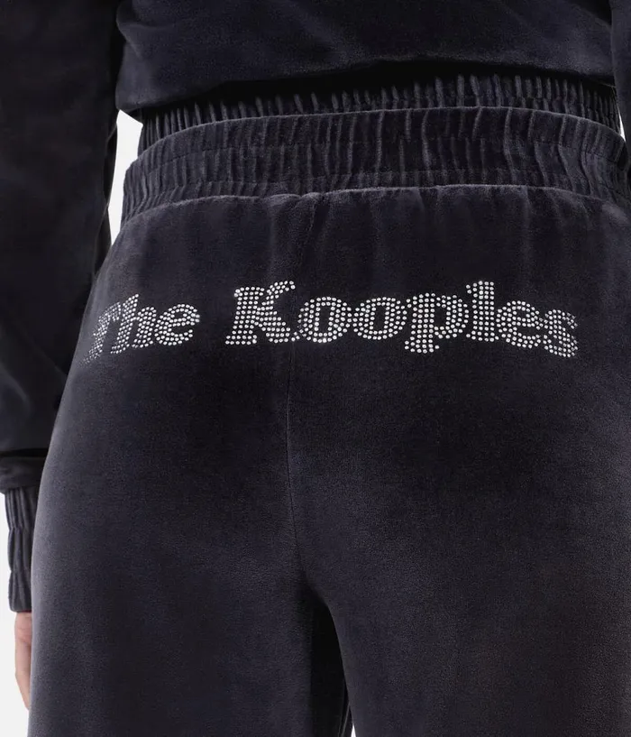 Women Sweatshirts THE KOOPLES Black Velvet Tracksuit Trousers