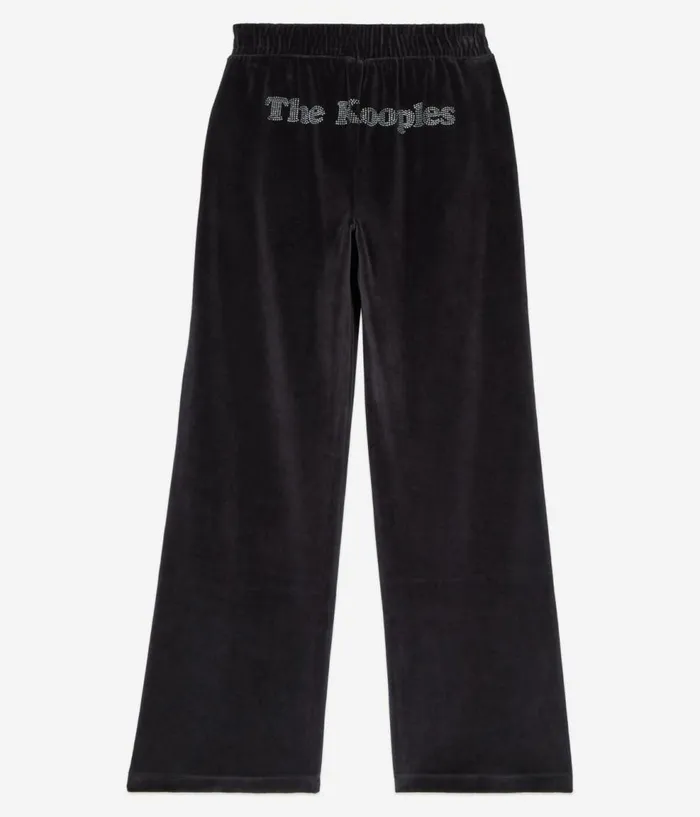Women Sweatshirts THE KOOPLES Black Velvet Tracksuit Trousers