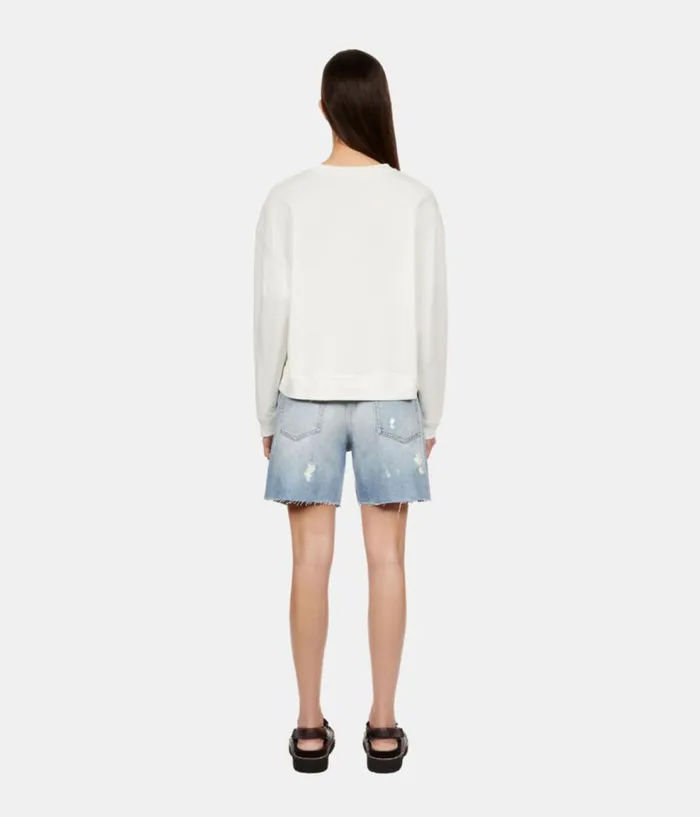 Women Sweatshirts THE KOOPLES Ecru Sweatshirt With Surf Club Serigraphy