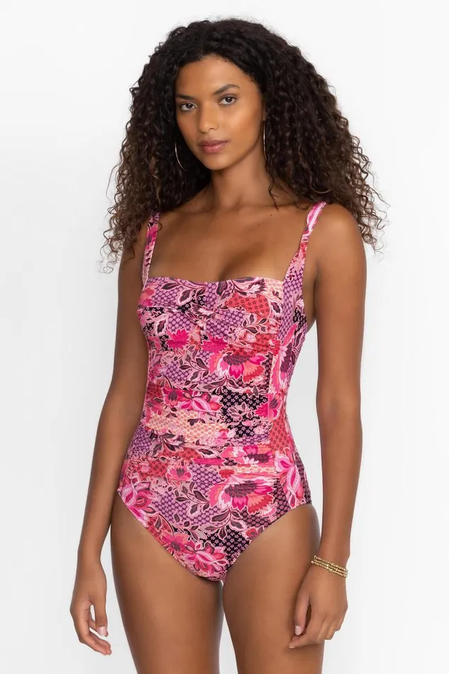 Women Swim and Resort Johnny Was VALENNIS RUCHED ONE PIECE Valennis