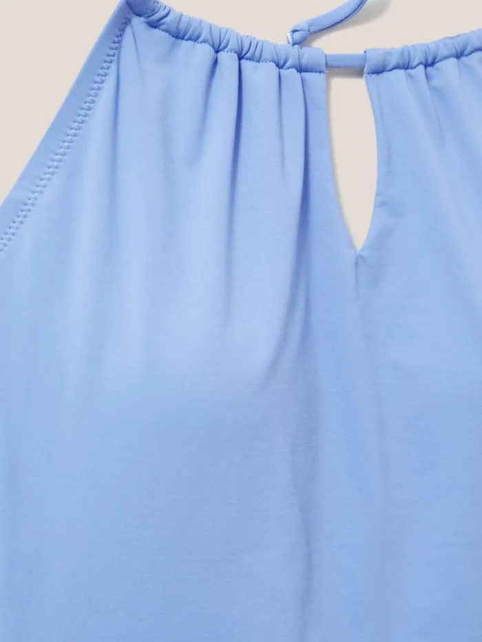 Women SWIMWEAR White Stuff Tamarin High Leg Swimsuit Mid Blue Women SWIMWEAR White Stuff Tamarin High Leg Swimsuit Mid Blue