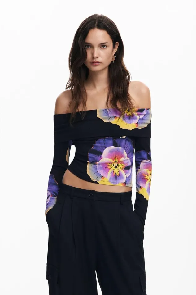 Women Tshirts Desigual Floral Print Tshirt M Christian Lacroix
