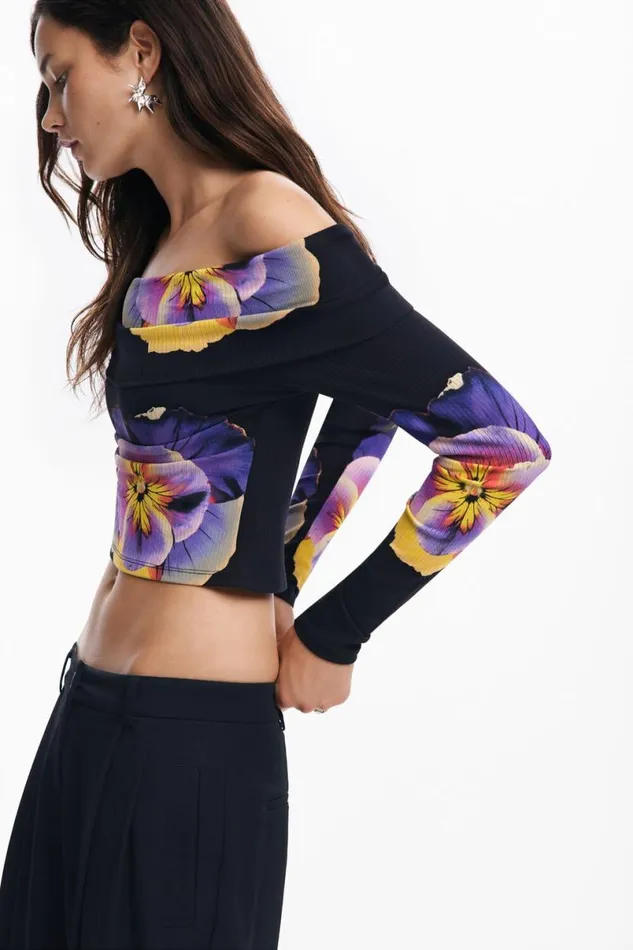 Women Tshirts Desigual Floral Print Tshirt M Christian Lacroix