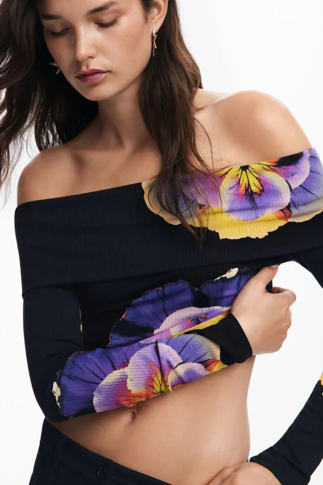 Women Tshirts Desigual Floral Print Tshirt M Christian Lacroix