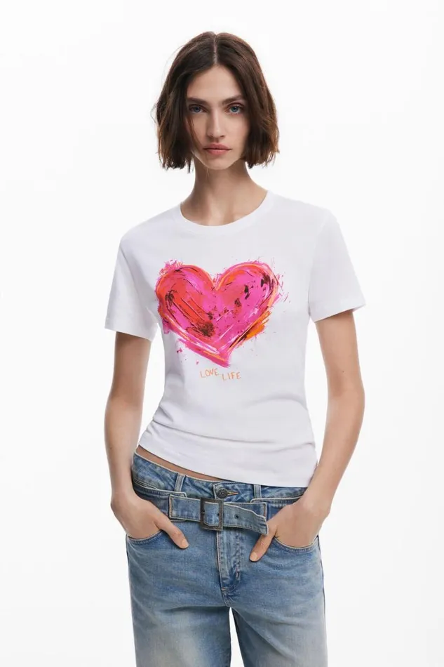Women Tshirts Desigual Heart Tshirt