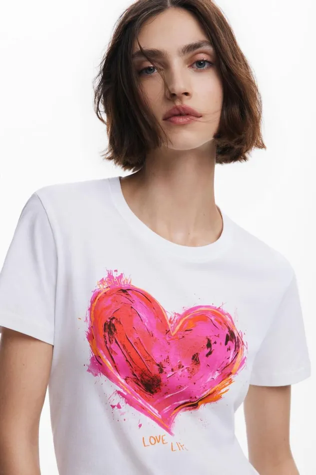 Women Tshirts Desigual Heart Tshirt