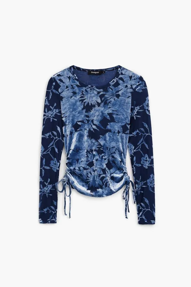Women Tshirts Desigual Long Sleeve Floral Tshirt