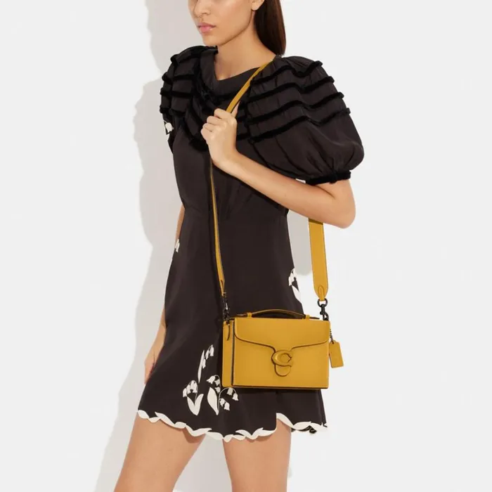 Women Tabby Box Bag Pewteryellow Gold Coach Crossbody Bags