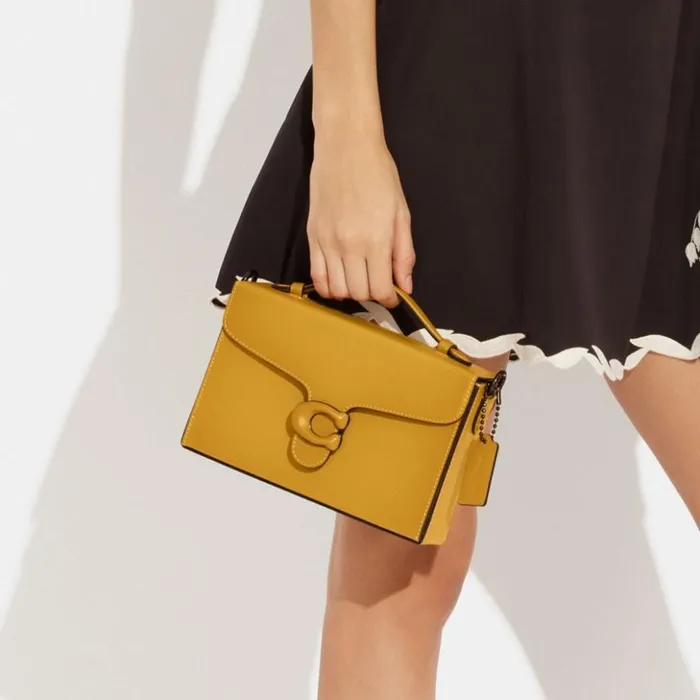 Women Tabby Box Bag Pewteryellow Gold Coach Crossbody Bags