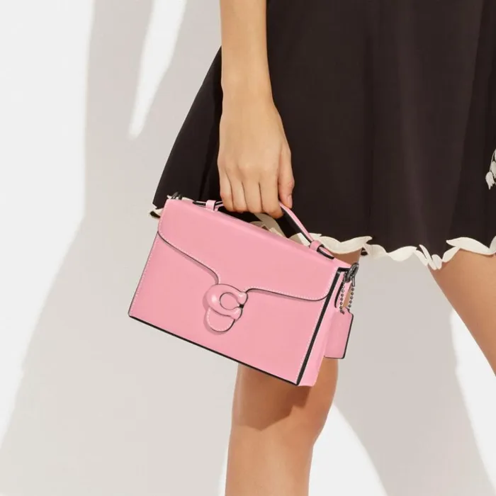 Women Tabby Box Bag Silverflower Pink Coach Crossbody Bags