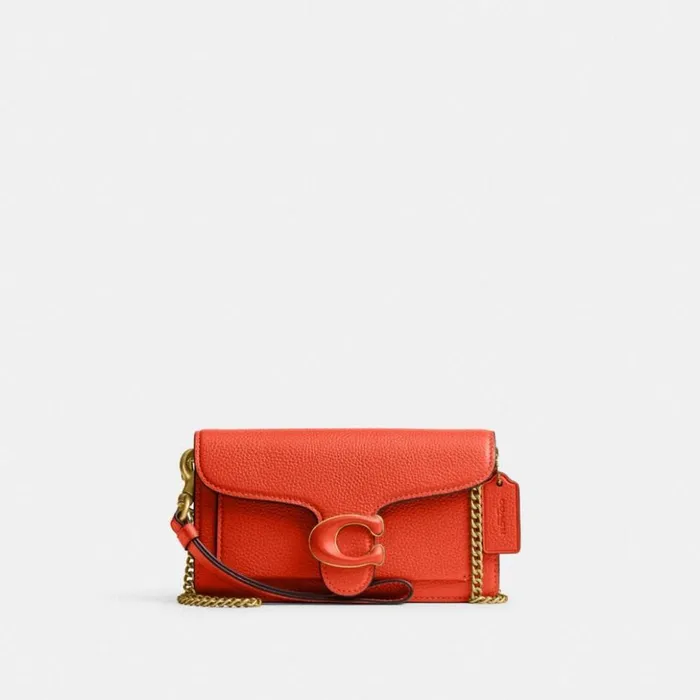 Women Tabby Crossbody Wristlet Brasssun Orange Coach Clutches