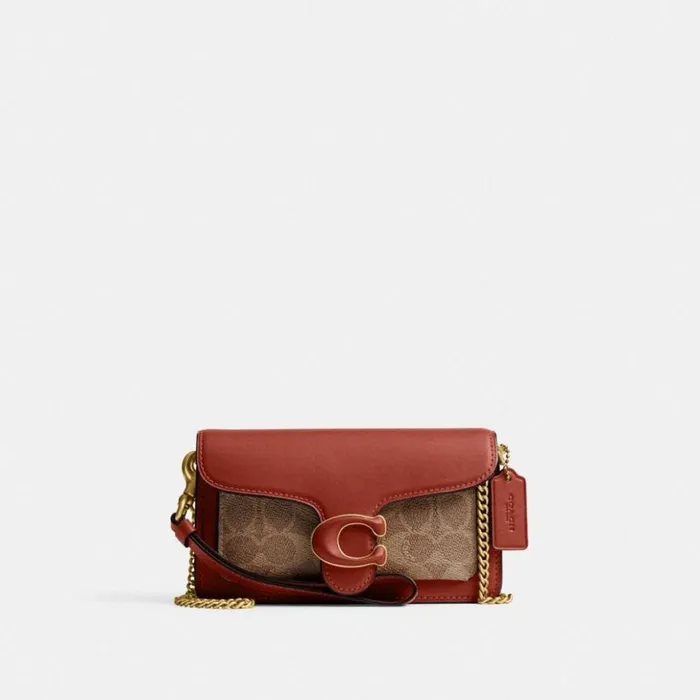 Women Tabby Crossbody Wristlet In Signature Canvas Brasstanrust Coach Clutches