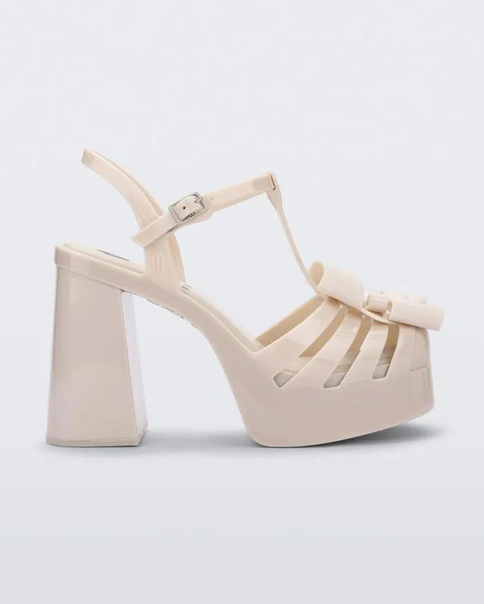 Women Tie Party Heel Beige Melissa Heels