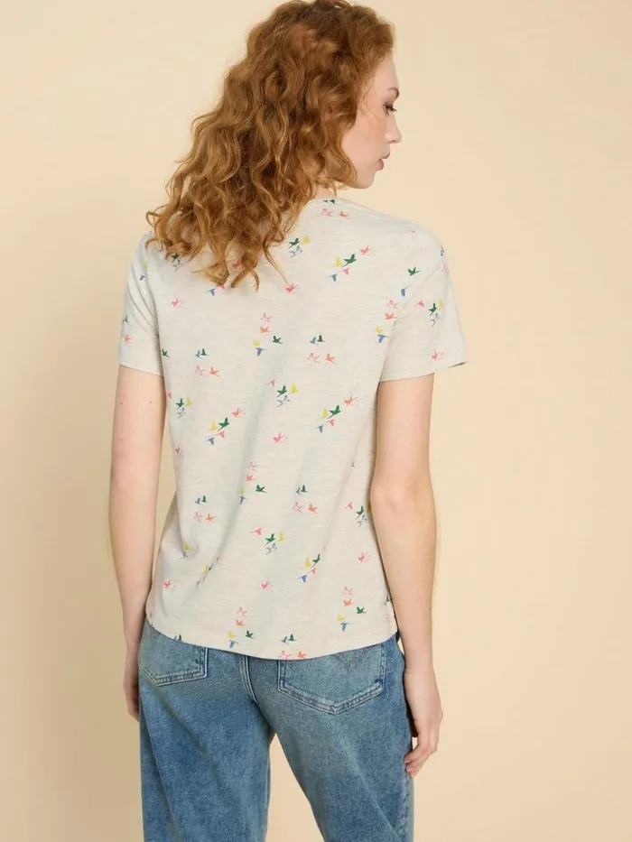 Women TOPS and TEES White Stuff ABBIE PRINT TEE Natural Print