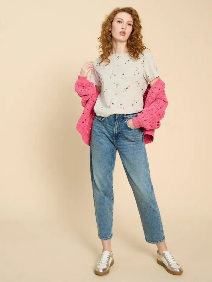Women TOPS and TEES White Stuff ABBIE PRINT TEE Natural Print