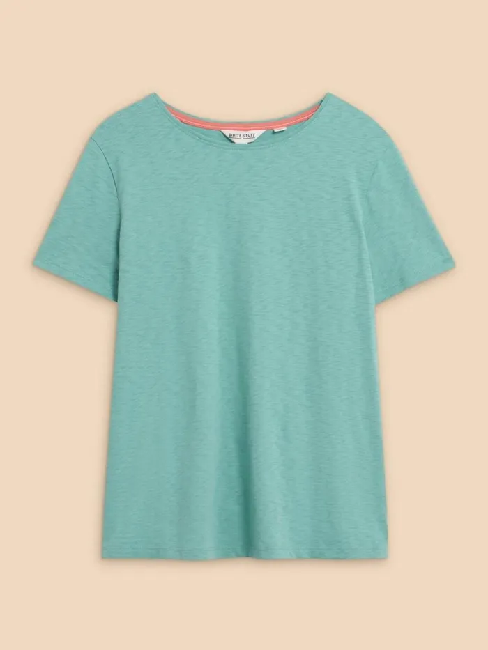 Women TOPS and TEES White Stuff ABBIE TEE Mid Teal Women TOPS and TEES White Stuff ABBIE TEE Mid Teal