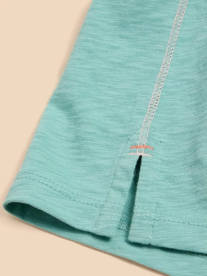 Women TOPS and TEES White Stuff ABBIE TEE Mid Teal Women TOPS and TEES White Stuff ABBIE TEE Mid Teal