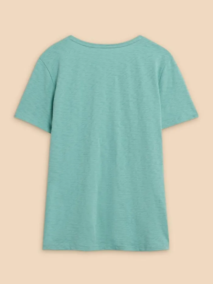 Women TOPS and TEES White Stuff ABBIE TEE Mid Teal Women TOPS and TEES White Stuff ABBIE TEE Mid Teal