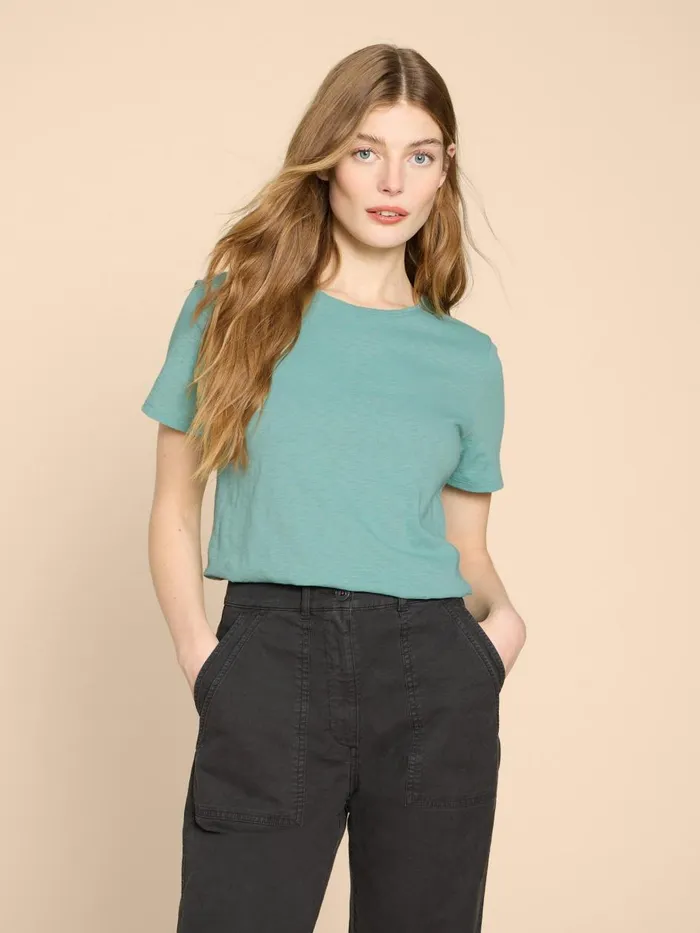 Women TOPS and TEES White Stuff ABBIE TEE Mid Teal Women TOPS and TEES White Stuff ABBIE TEE Mid Teal