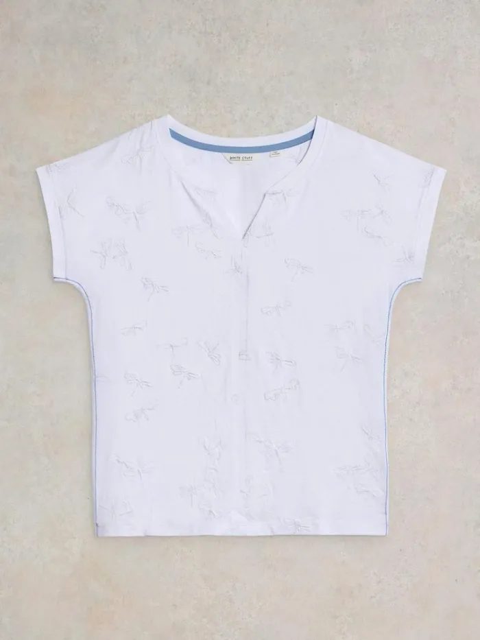 Women TOPS and TEES White Stuff NELLY NOTCH NECK EMBROIDERED TEE Brilliant White Women TOPS and TEES White Stuff NELLY NOTCH NECK EMBROIDERED TEE Brilliant White