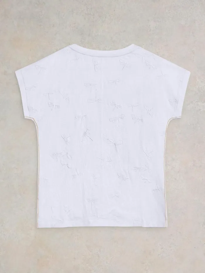 Women TOPS and TEES White Stuff NELLY NOTCH NECK EMBROIDERED TEE Brilliant White Women TOPS and TEES White Stuff NELLY NOTCH NECK EMBROIDERED TEE Brilliant White
