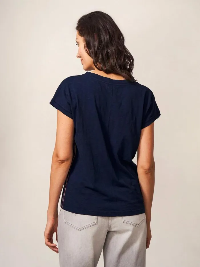 Women TOPS and TEES White Stuff Nelly Notch Neck Tee Dark Navy Women TOPS and TEES White Stuff Nelly Notch Neck Tee Dark Navy