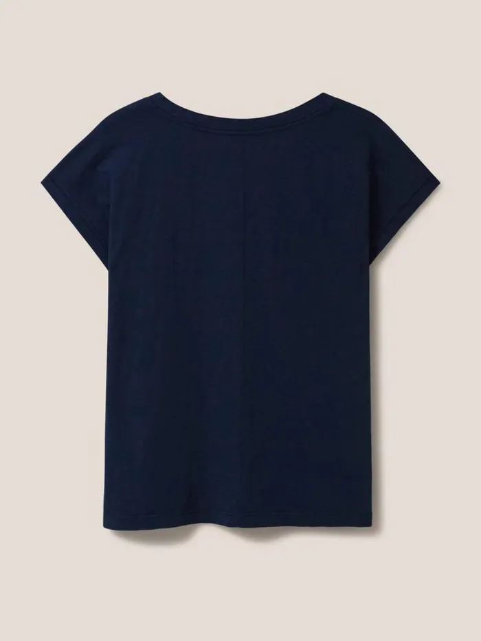 Women TOPS and TEES White Stuff Nelly Notch Neck Tee Dark Navy Women TOPS and TEES White Stuff Nelly Notch Neck Tee Dark Navy