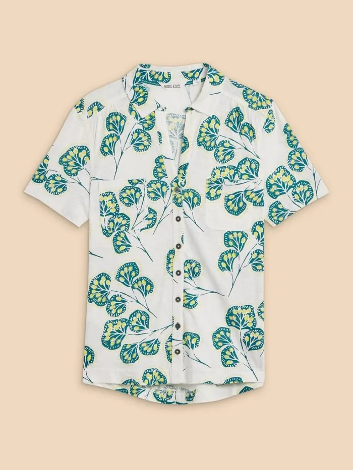Women TOPS and TEES White Stuff PENNY JERSEY POCKET SHIRT Ivory Print Women TOPS and TEES White Stuff PENNY JERSEY POCKET SHIRT Ivory Print