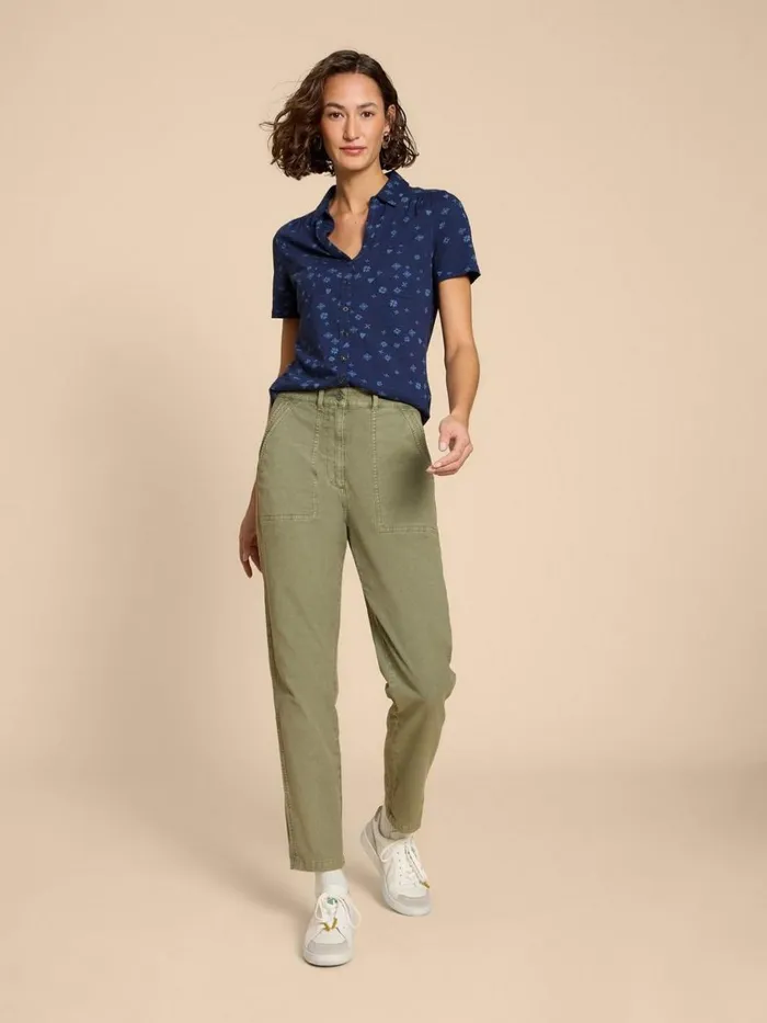 Women TOPS and TEES White Stuff PENNY POCKET SHIRT Navy Print