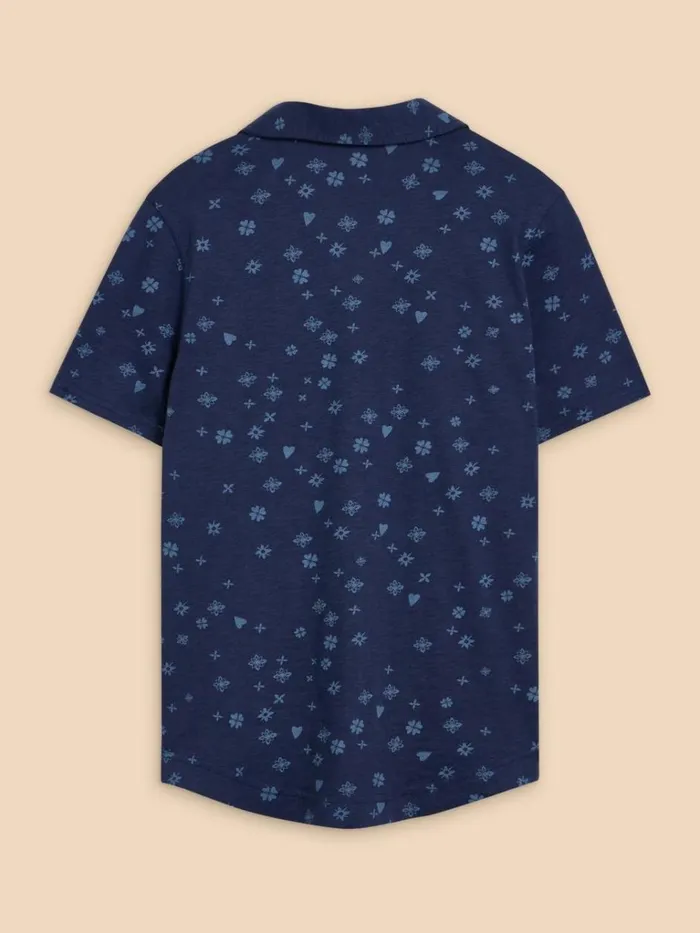 Women TOPS and TEES White Stuff PENNY POCKET SHIRT Navy Print Women TOPS and TEES White Stuff PENNY POCKET SHIRT Navy Print