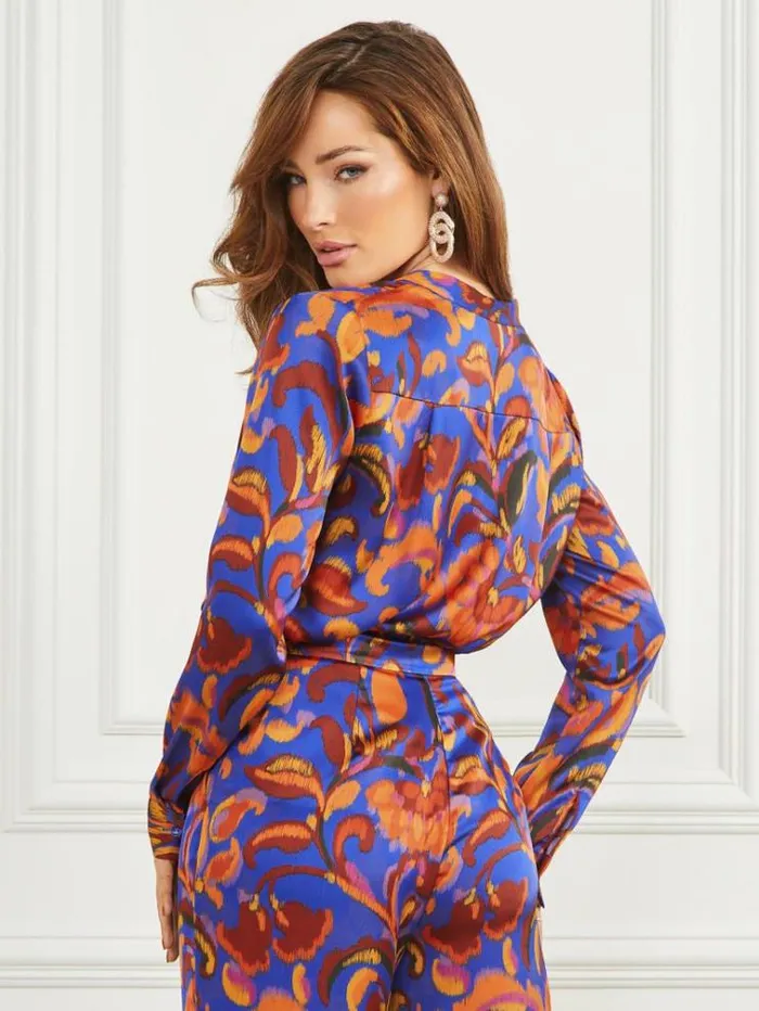 Women Tops And Sweaters Marciano Betty Blue Cynthia Blouse Betty Blue Print Women Tops And Sweaters Marciano Betty Blue Cynthia Blouse Betty Blue Print
