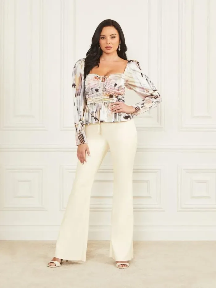 Women Tops And Sweaters Marciano Speakeasy Top Spring Breeze Print Women Tops And Sweaters Marciano Speakeasy Top Spring Breeze Print