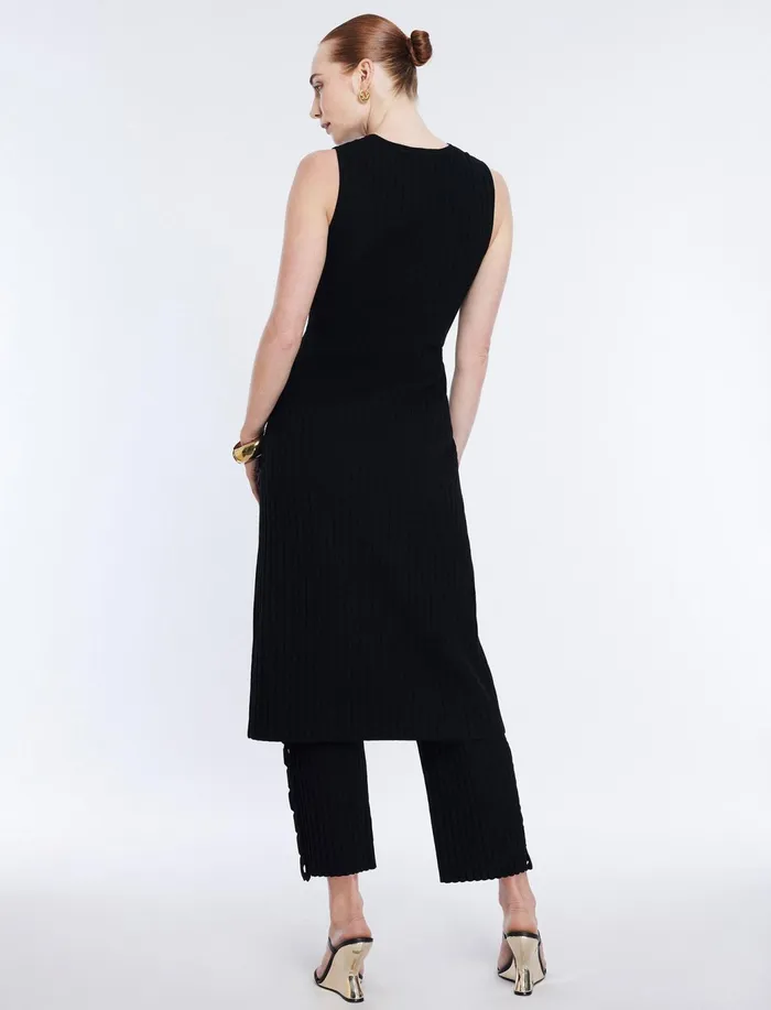 Women Tops BCBG Long Knit Tunic Top Black