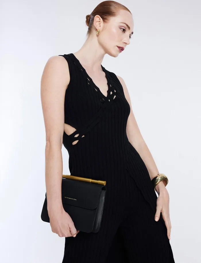 Women Tops BCBG Long Knit Tunic Top Black