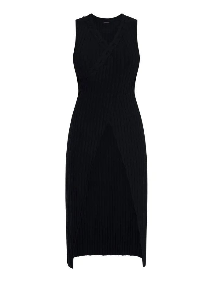 Women Tops BCBG Long Knit Tunic Top Black