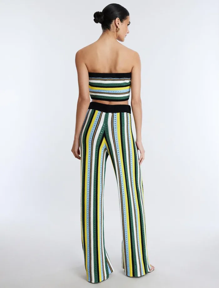 Women Tops BCBG Striped Knit Tube Top Multi Stripe