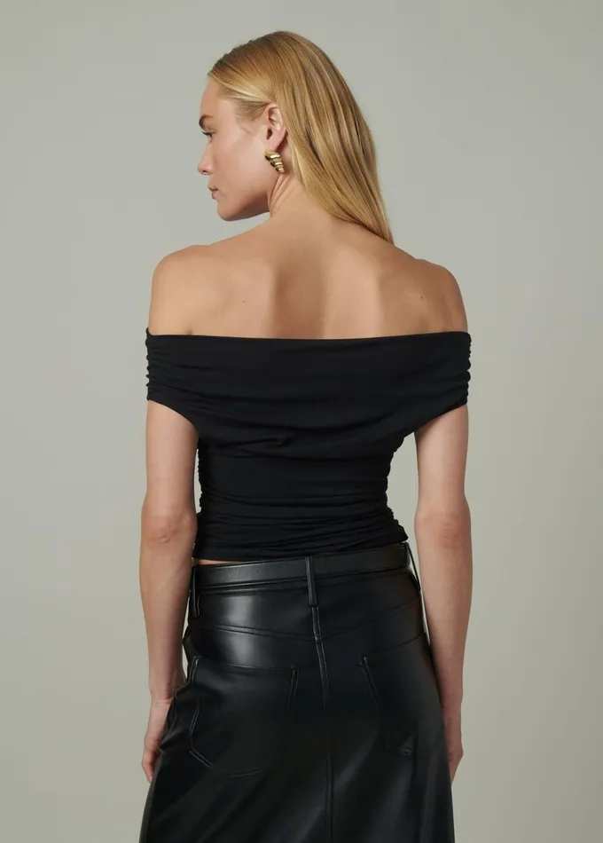 Women Tops Joe039s Jeans THE MIA SLEEVELESS OFF THE SHOULDER TOP Black