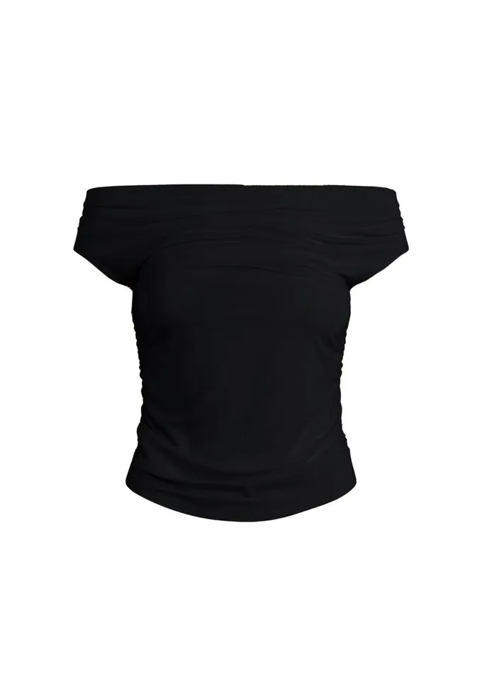 Women Tops Joe039s Jeans THE MIA SLEEVELESS OFF THE SHOULDER TOP Black