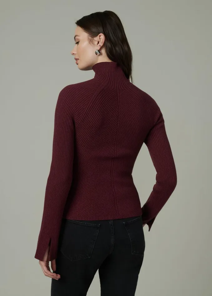 Women Tops Joe039s Jeans THE PALMER TURTLENECK Vineyard Wine